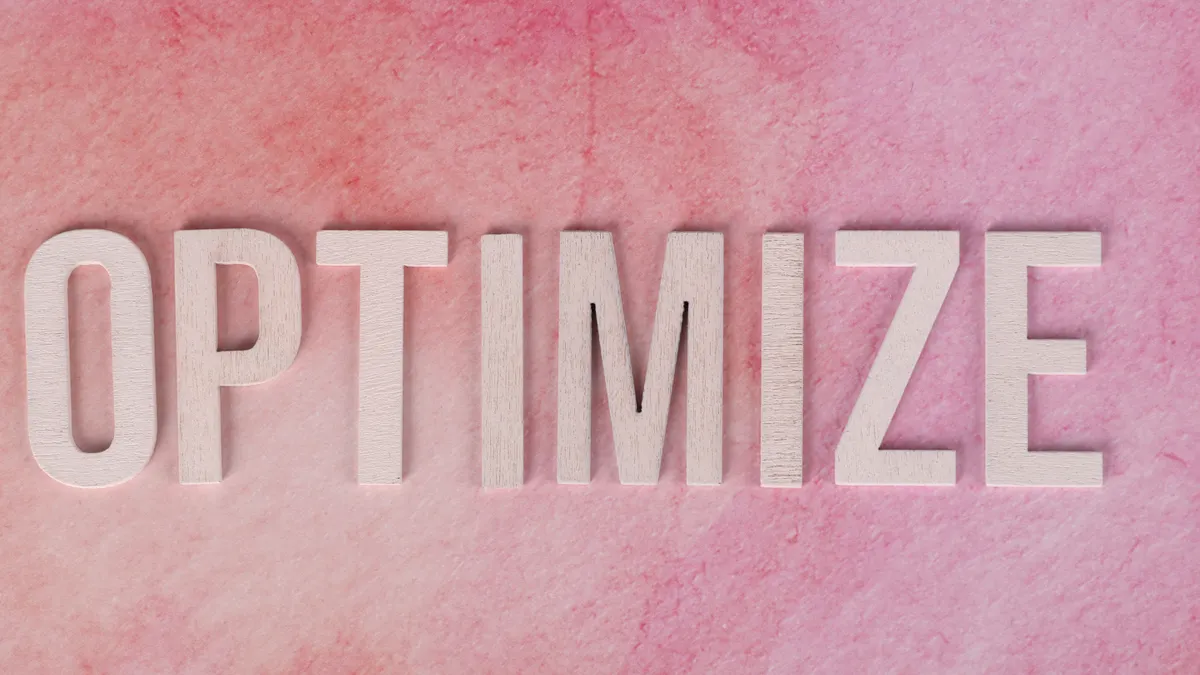 Getting Started with Bing SEO — The Complete Guide — Optimize Concept on Pink Textured Background